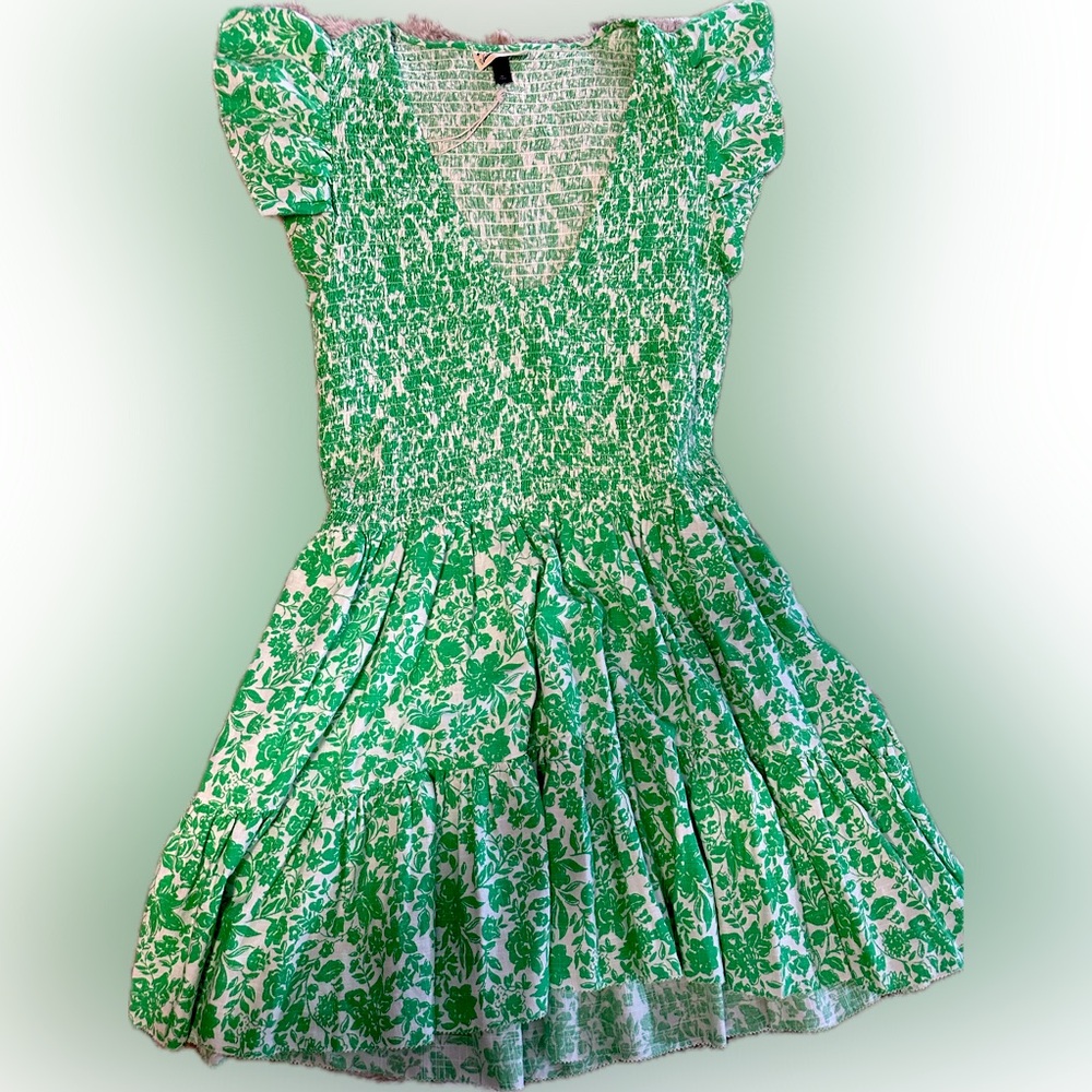 NWT Green & White Floral Dress
